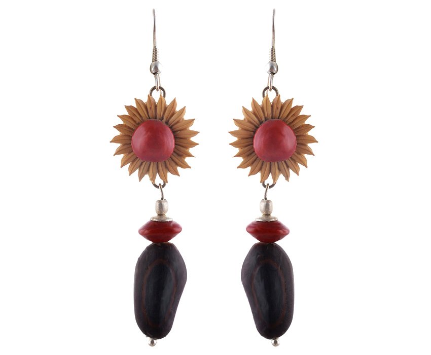 Beige Beauty Handcrafted Seed Earrings for Women